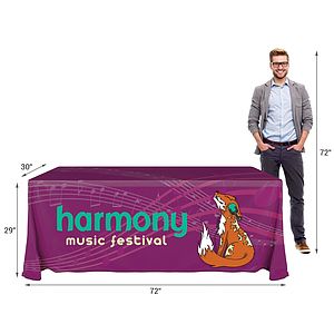 6' Knit Polyester Custom Throw Style Table Cover