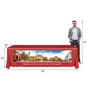 8' Knit Polyester Custom Throw Style Table Cover
