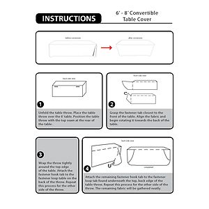 6' to 8' Convertible Table Topper
