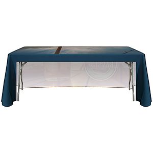 6' Customized Open Back Throw Style Table Cover