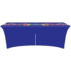 8' Customized Zipper Back Stretch Style Table Cover