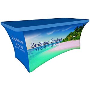 6' Customized Zipper Back Stretch Style Table Cover