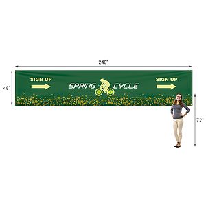 4' x 20' Custom Knitted Polyester Banner