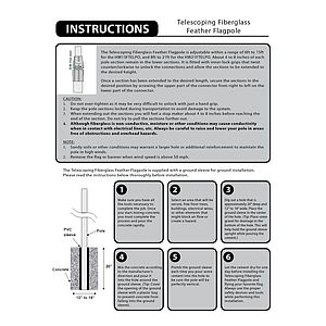 Pole Extension for Half Drop and Teardrop Style Feather Flags