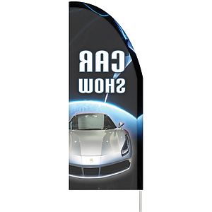3' x 8' Custom Single Reverse Half Drop Flag