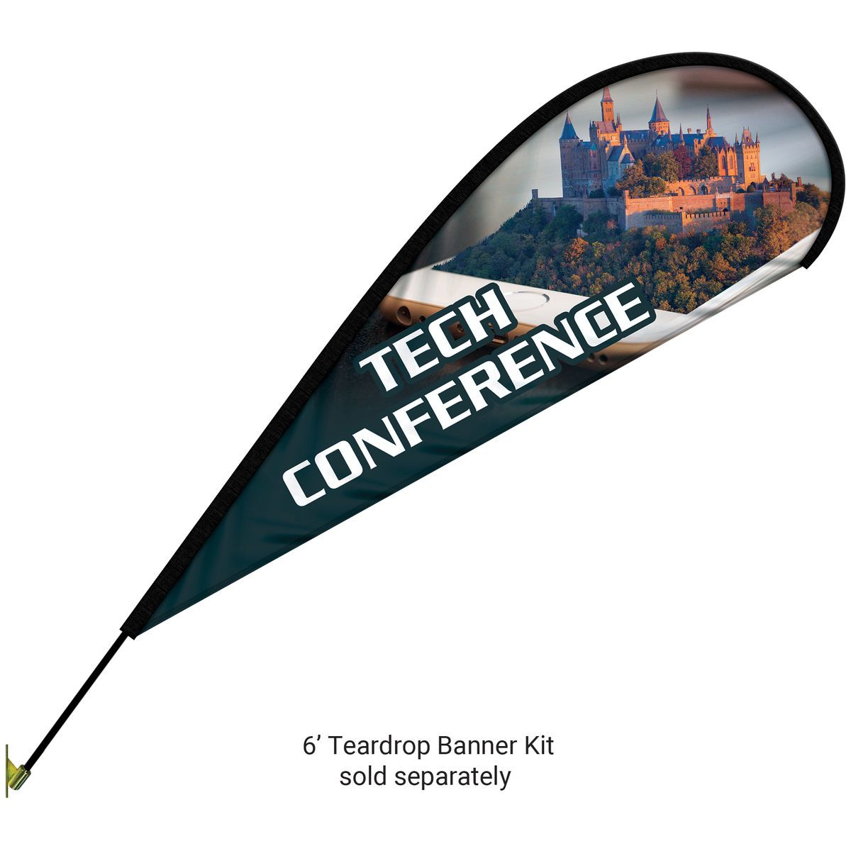 45 Degree Gold Portable Banner Wall Bracket