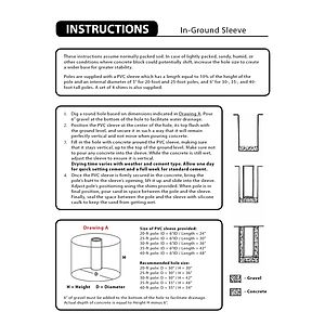 35' White Fiberglass Flagpole Internal Halyard Ground Set