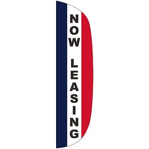 "NOW LEASING" 3' x 15' Message Flutter Flag