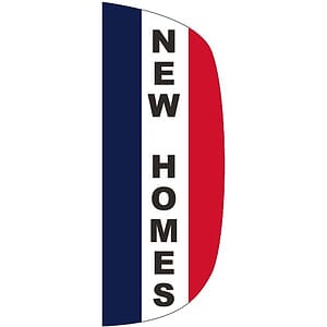 "NEW HOMES" 3' x 8' Message Flutter Flag