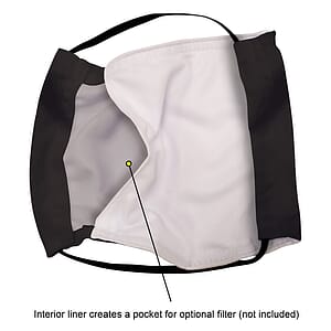 Black Microfiber Face Mask