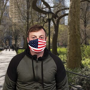 Flag Pattern Microfiber Face Mask