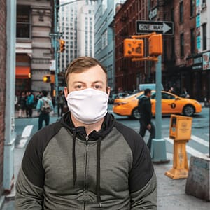 White Microfiber Face Mask