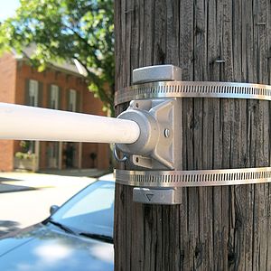 18" Single Economy Fiberglass Mounting Sets for Ave. Banners