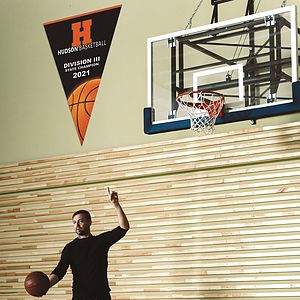 30" x 48" Vertical Triangle Shaped Felt Banner