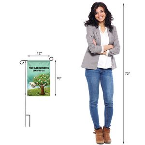 12" x 18" Custom Single Reverse Garden Banner