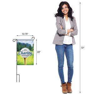 14" x 20" Custom Single Reverse Garden Banner