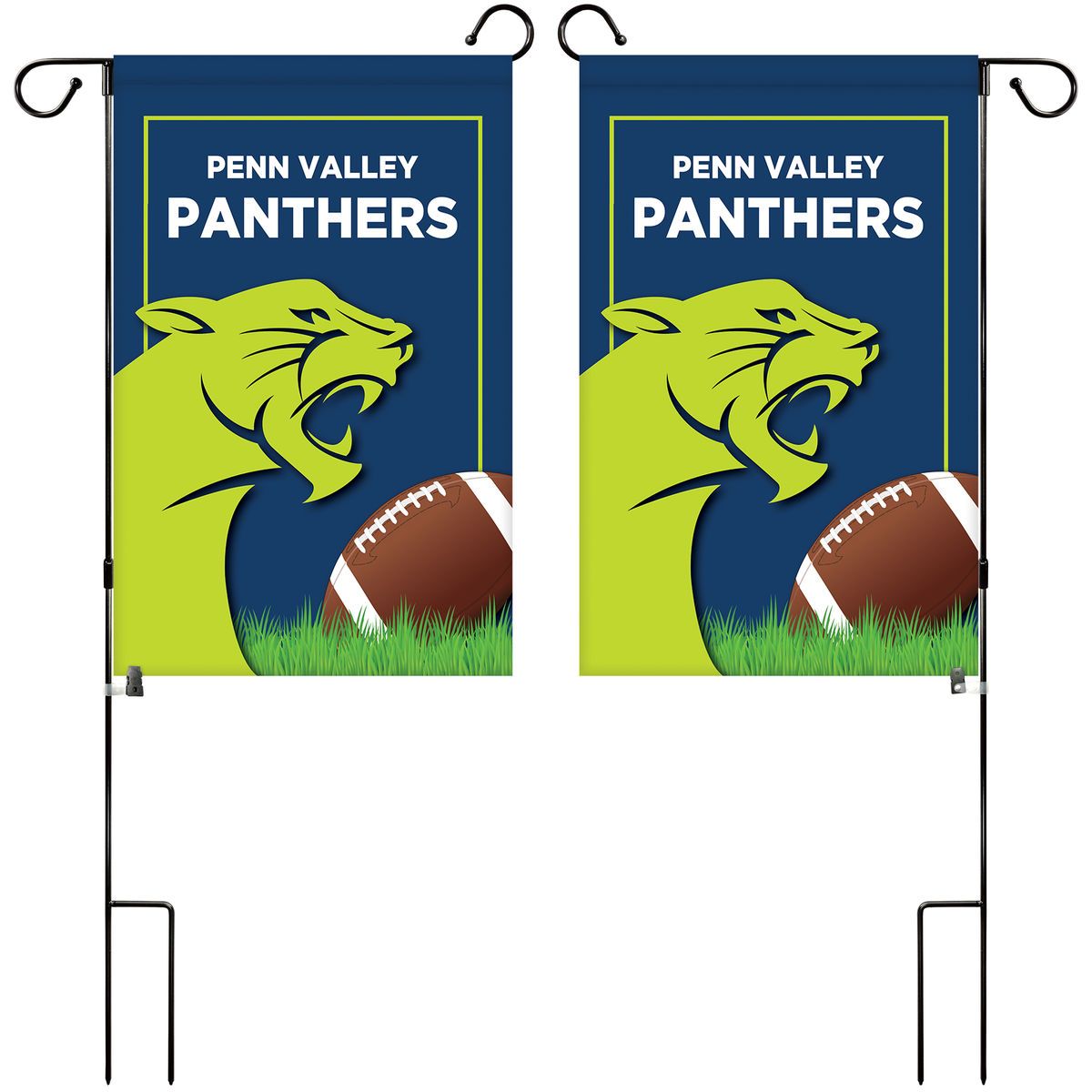 Promotional 14 x 20 custom double sided garden banner with hardware
