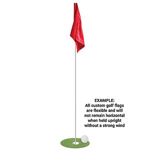 14" x 20" Custom Double Sided Knitted Polyester Golf Flag with Tube