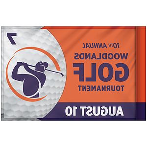 14" x 20" Custom Single Reverse Knitted Polyester Golf Flag with Tube