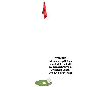 6" x 8" Single Reverse Golf Flag with Tube