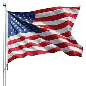 6' x 10' U.S. Outdoor Nylon Flag with Heading and Grommets