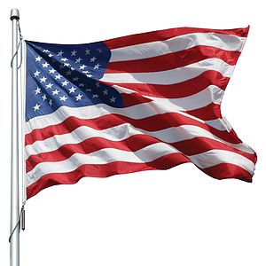 30' x 60' U.S. Nylon Flag with Rope and Thimble