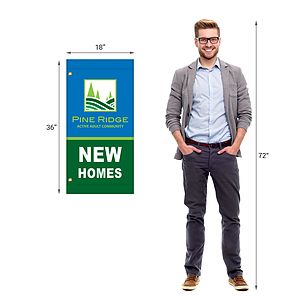 36" x 18" Custom Polyester Avenue Banner