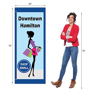 72" x 29" Custom Polyester Avenue Banner