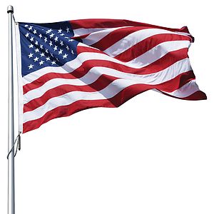 6' X 10' 2-ply Polyester U.S. Flag with Heading and Grommets