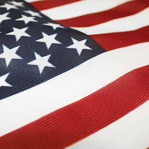 4' x 6' American Flag Printed Knitted Polyester w/Heading and Grommets