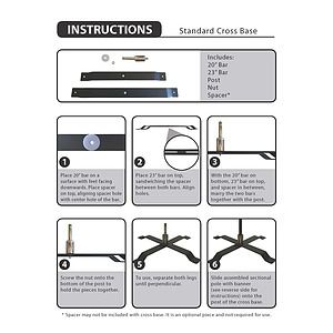 8' Portable Double Sided Teardrop Kit with Cross Base