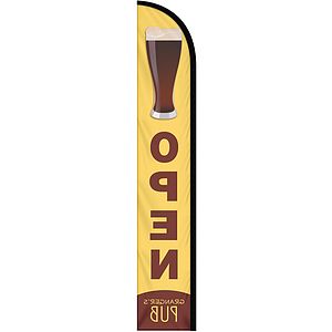 12' Single Reverse Custom Portable Half Drop Banners