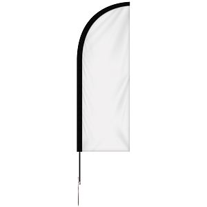 6' Single Reverse Portable Half Drop Banner w/ Hardware Set
