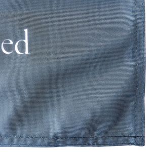 24 - Hour 6' Single Reverse Half Drop Banner with Hardware Set