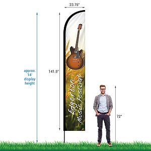 12' Double Sided Custom Portable Half Drop Banners