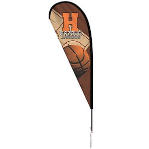 24 - Hour 6' Single Reverse Teardrop Banner with Hardware Set