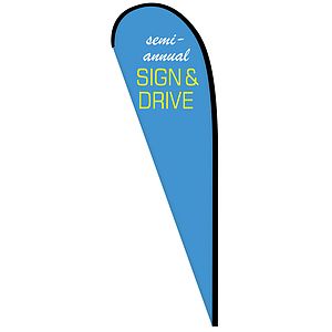 10' Double Sided Custom Portable Teardrop Banners