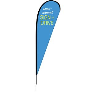 10' Double Sided Portable Teardrop Banner w/ Hardware Set