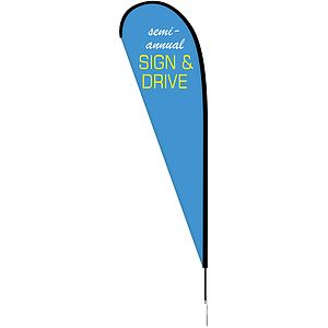 10' Double Sided Portable Teardrop Banner w/ Hardware Set