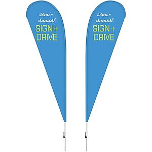 10' Double Sided Teardrop Banner w/ Premium Hardware & Spike