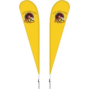12' Double Sided Teardrop Banner w/ Premium Hardware & Spike