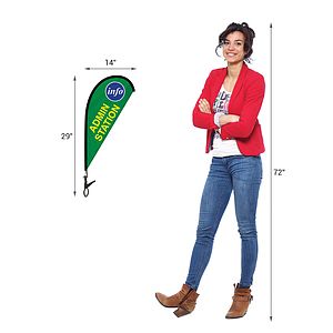 Double Sided Mini Teardrop Banner with Clip