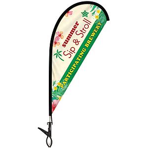 Double Sided Mini Teardrop Banner with Clip