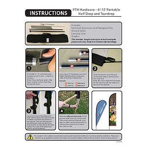 Hardware Set for 8 ft Portable Teardrop Banners