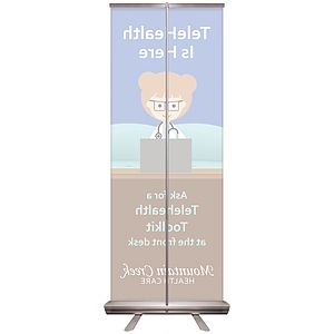 24"x 63" Custom Digitally Printed Retractable Banner Stand