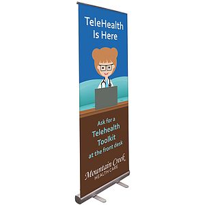 24"x 63" Custom Digitally Printed Retractable Banner Stand