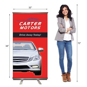 32" x 60" Custom Digitally Printed Retractable Banner Stand