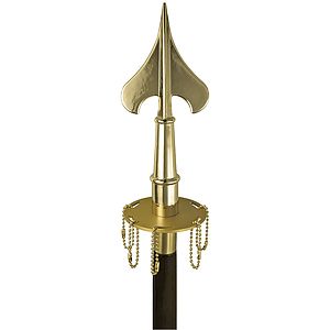 Gold Metal Streamer Pole Ring