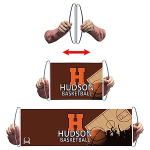 Custom Double-Sided Printed Polyethylene Scroll Banner (9.5" x 27.5")