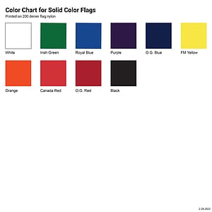 4' x 6' Solid Color Flags with Heading & Grommets